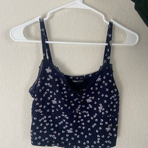 floral lace cami top spaghetti straps